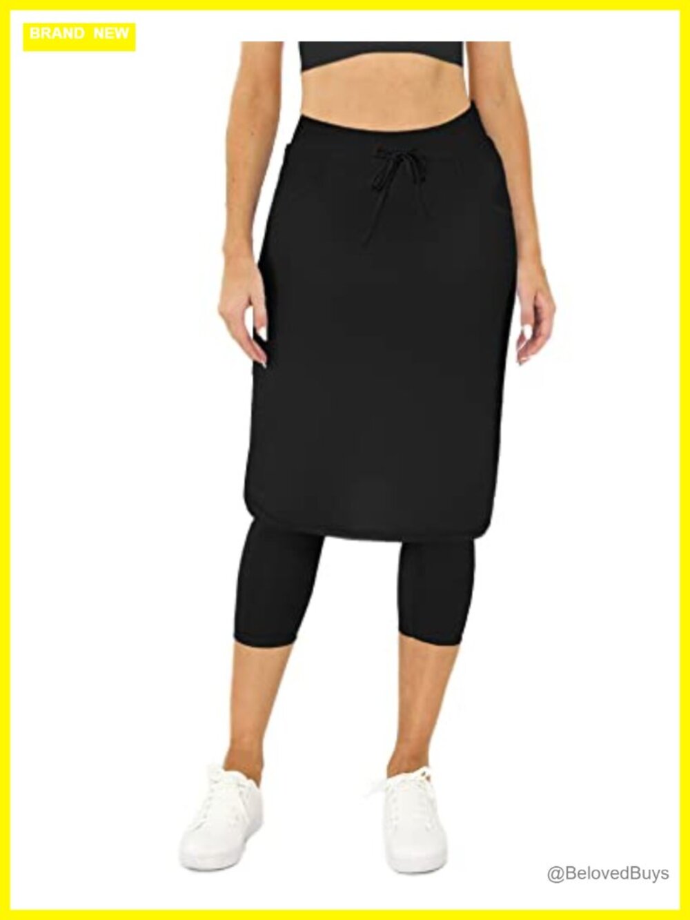 Women's Tennis Golf Skort Skirted Leggings Capri Pants with Pockets